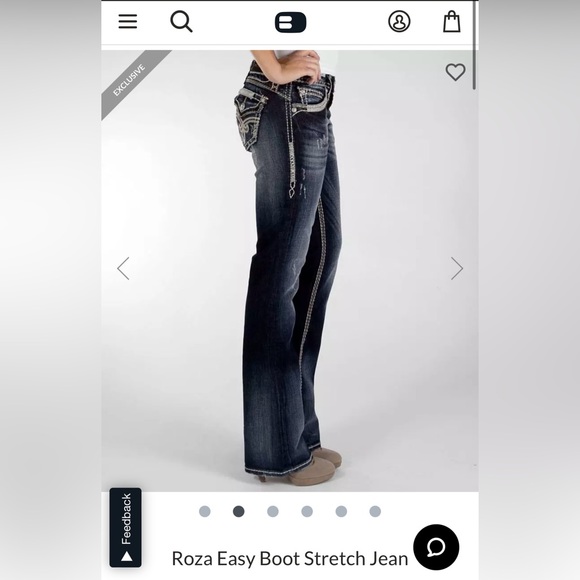 Gently Used Rock Revival (Buckle) Roza Easy Boot Women’s Jeans Waist Size 25x30 - Picture 13 of 16